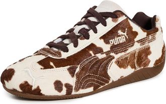Puma Womens Speedcat Cow Sneakers Shoes Casual - Brown, Chocolate Brown/Gum, 5.5