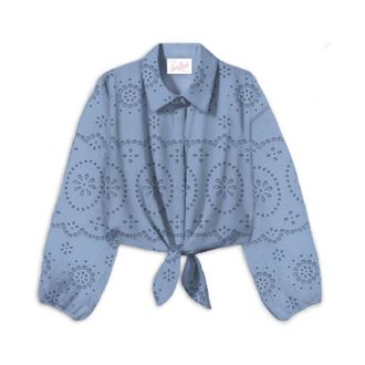 MC2 Saint Barth Overhemden, Dames, Blauw, S, Stijlvolle Overhemden Collectie