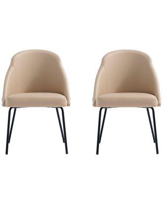 Manhattan Comfort Gracie Modern Leatherette Dining Chair With Steel Legs