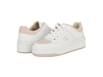 Calvin Klein Aubrie Womens Shoes White/Beige : 9.5 M, Leather