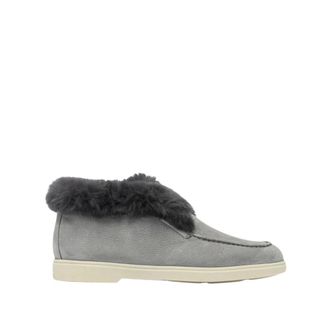Santoni Schoenen, Dames, Grijs, 37 1/2 EU, Enkellaarsjes