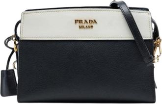 Prada Pre-owned Esplanade Crossbody Bag - Dames - Vintage Schoudertas - Zwart - ONE Size - Leer - Vintage