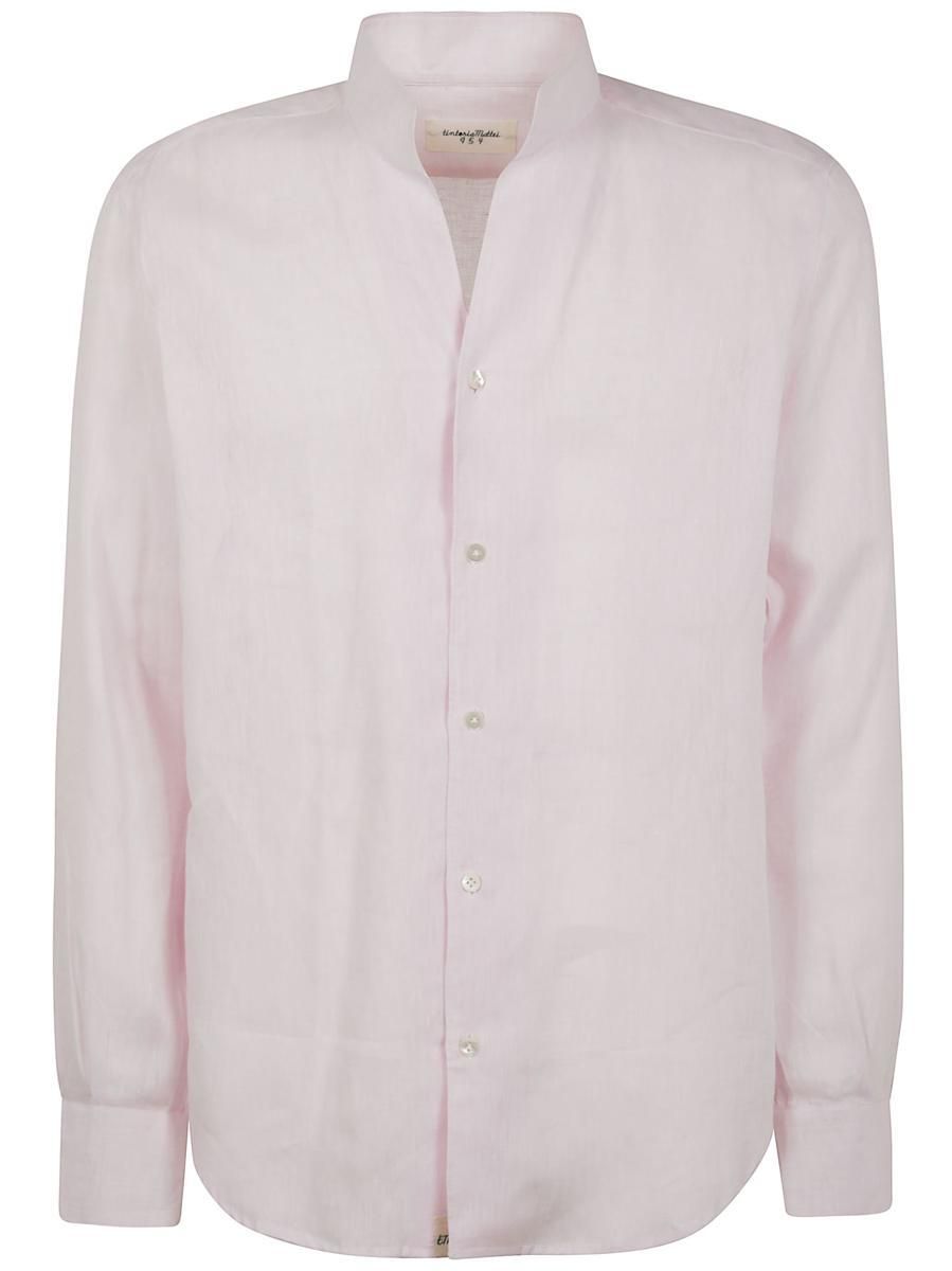 Tシャツ・カットソー TINTORIA MATTEI GURU HIGH NECK LINEN SHIRT (QE8GRP UA1) Tintoria Mattei Guru High Neck Linen Shirt Clothing from