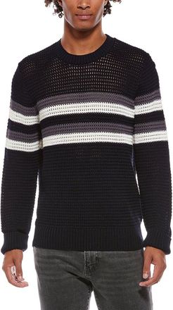 Vince Crafted Crochet Chest Stripe Shirt