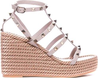 Valentino Garavani Rockstud Wedged Sandals