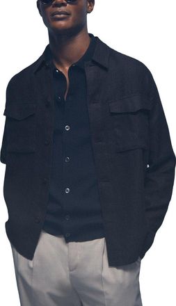 Reiss Eze Linen Twin Pocket Shirt