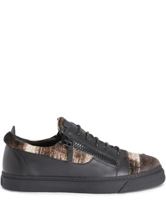 Giuseppe Zanotti Frankie low-top sneakers met dubbele rits - Zwart