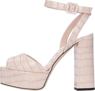 Giuseppe Zanotti Sandalen - Dames - Sandalen met hakken - Roze - 38 1/2 EU - Schoenen