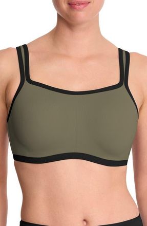 Natori Yogi Convertible Sports Bra in Olive Green/Black at Nordstrom, Size 36B
