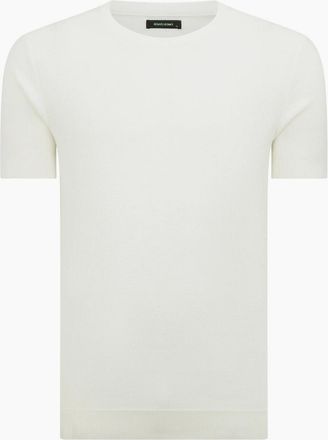 Remus Uomo Mens Remus Uomo Knitted T-Shirt 01 White - Size: 38