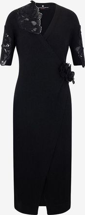 Ermanno Scervino Midi-Strick-Etuikleid mit Spitze