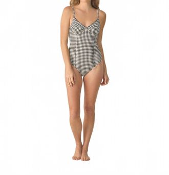 Rylee + Cru Underwire One Piece In Black Gingham