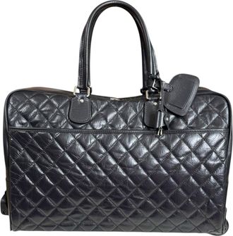 Chanel Black Leather Boston Bag (Pre-Owned)