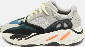 adidas Boost 700 Size 38.5 Multicolor Leather Mesh and Suede Wave Runner Low Top Sneakers