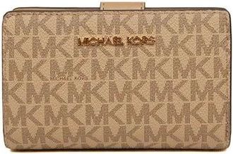Michael Kors Accessoires, Dames, Bruin, ONE Size, Nieuwe Middelgrote Portemonnee met Ritssluiting en Sleutelhanger