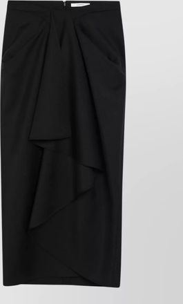 Givenchy high waist midi skirt draped detail