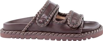 Bibi Lou Stijlvolle Bruine Slippers - Dames - Sandalen - Bruin - 38 EU - Leer - Schoenen
