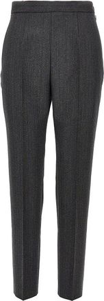 Jil Sander Pantaloni sartoriali in lana gessata - - Trousers - Donna - Grigio - L