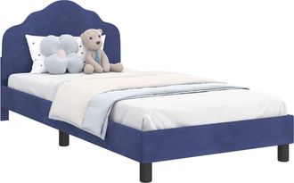 vidaXL Struttura Letto Bambini Con Testata Blu Polizia 90 X 200 Cm Vidaxl