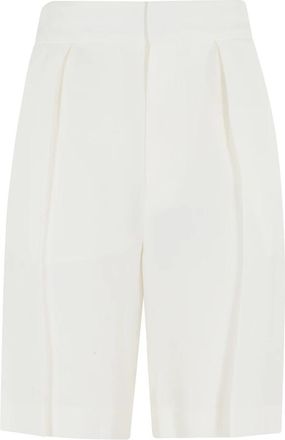 Victoria Beckham Tailored Bermuda Shorts - Dames - Korte Broeken - Wit - 2XS - Katoen - Korte Broeken