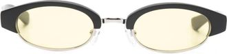 Alexander McQueen Eyewear Zonnebril met geometrisch montuur - Zwart