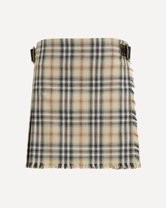 Burberry Check wool mini Skirt Female 8