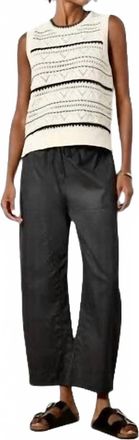 Pistola Denim Theo Drawstring Poplin Pant In Noir