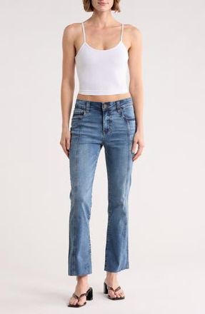 Kut from the Kloth Nikki Raw Ankle Flare Leg Jeans in Thunbergia at Nordstrom Rack, Size 14