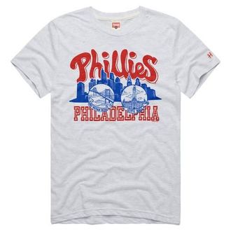 Homage Mens Homage Ash Philadelphia Phillies Tri-Blend Hyperlocal T-Shirt at Nordstrom, Size Large
