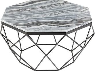 Global Interiors Marmor-Couchtisch Diamond ø 70 cm - Grau