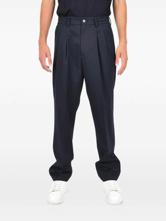 low brand pleated tailored trousers - Blue