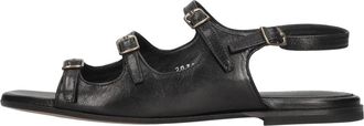 Dries Van Noten Leren Sandalen - Dames - Sandalen - Zwart - 36 EU - Leer - Schoenen