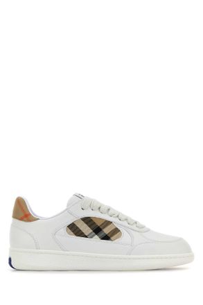Burberry White Leather Terrace Sneakers