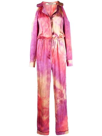 Roberto Cavalli Tuta intera con fantasia tie-dye - Rosa