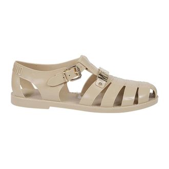 Moschino Flat Sandals, male, Beige, Size: 11 US Jelly15 Sandals