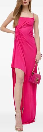 Pinko knot asymmetric maxi dress