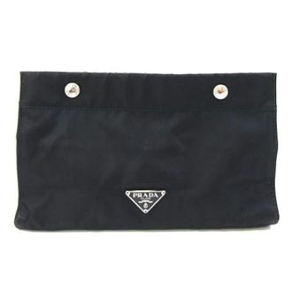 Prada Vintage, unisex, Zwart, ONE Size, Nylon, Pre-owned Nylon Clutch
