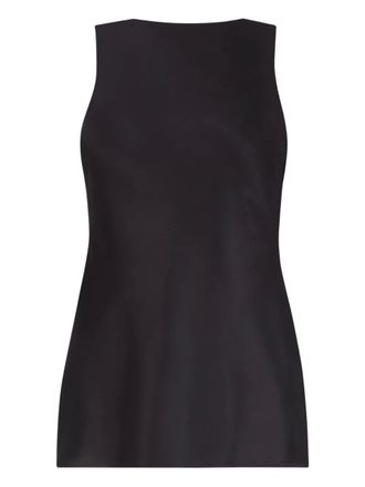 Nina Ricci drapped satin top - Black