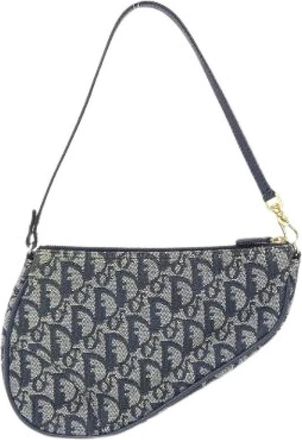 Dior Pre-owned Canvas Shoulder Bag - Dames - Vintage Schoudertas - Blauw - ONE Size - Vintage