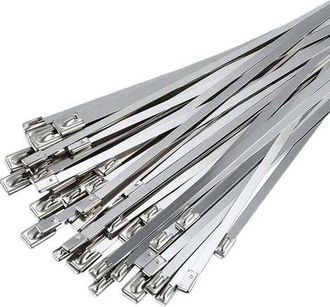OEM 50 Bridas De Acero Inoxidable, 300 Mm X 4,6 Mm, Bridas De Acero Inoxidable Para Enrollar Tubos De Escape, Agrupar Cables Y Mantenimiento De Vallas Y T