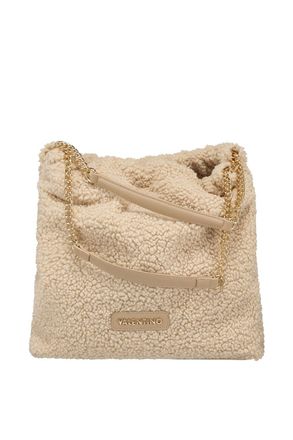 Valentino Qube Teddy Hobo Tas Beige