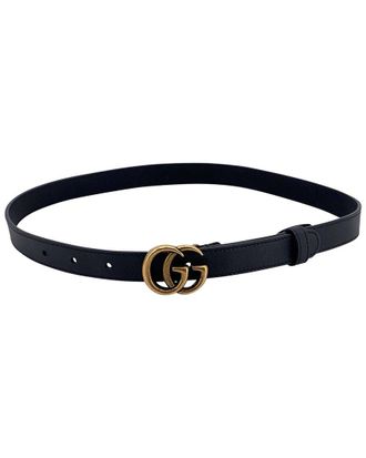 Gucci Gg Buckle Leather Belt (Authentic Pre-Loved)