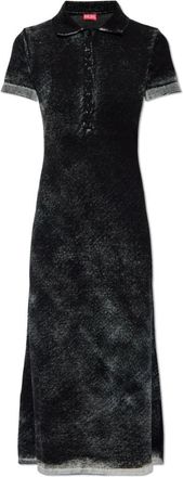 Diesel M-Lourens Jurk - Dames - Casual kleedjes - Zwart - S - Katoen - Kleedjes