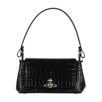 Vivienne Westwood Hazel Medium Handtas - Dames - Tassen - Zwart - Maat: ONE Size Leer