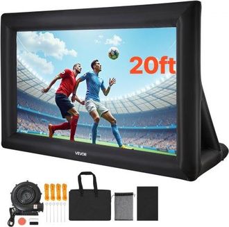 OEM Pantalla De Cine Inflable 423 X 240 Cm Tela 600d Lavable Con Bolsa De Almacenamiento Port&aacute;til F&aacute;cil De Instalar Pantalla De Proyecci&oacute;n Para Exteriores