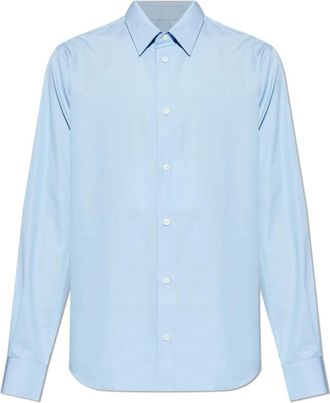 Ami Poplin Katoen Tailor Overhemd - Heren - Zakelijke Overhemden - Blauw - L - Katoen - Overhemden