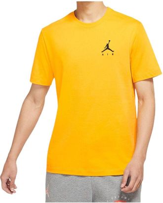 Nike Jordan Air Jordan Solid Color Logo Casual Sports Short Sleeve Yellow DA6800-739