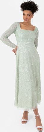 Maya Square Neck Midaxi Dress