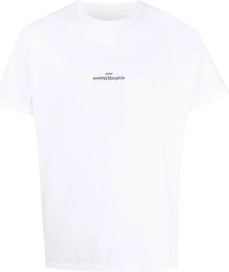 Maison Margiela Distorted-logo Cotton T-shirt