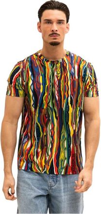 Carlo Colucci C3410-101 T-Shirt - Heren - T-shirts - Veelkleurig - M - Katoen - Tops